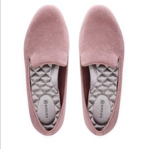 Birdies The Starling Blush Pink Velvet Flats Size 8